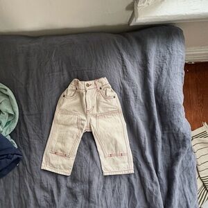 ISO 2y-4y red stitch utility jeans